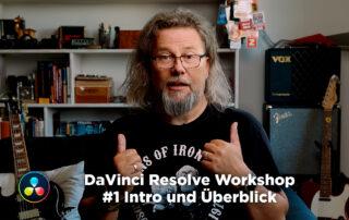 Michael J. Müller im Titelbild „DaVinci Resolve Workshop #1 Intro und Überblick“ – Einsteigerkurs für die Wolffilms Academy