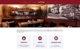Startseite der Website „Zum Ederkramer“ in Bad Feilnbach mit Gaststube und Angeboten Frühstück, Kuchen, bayerische Tapas