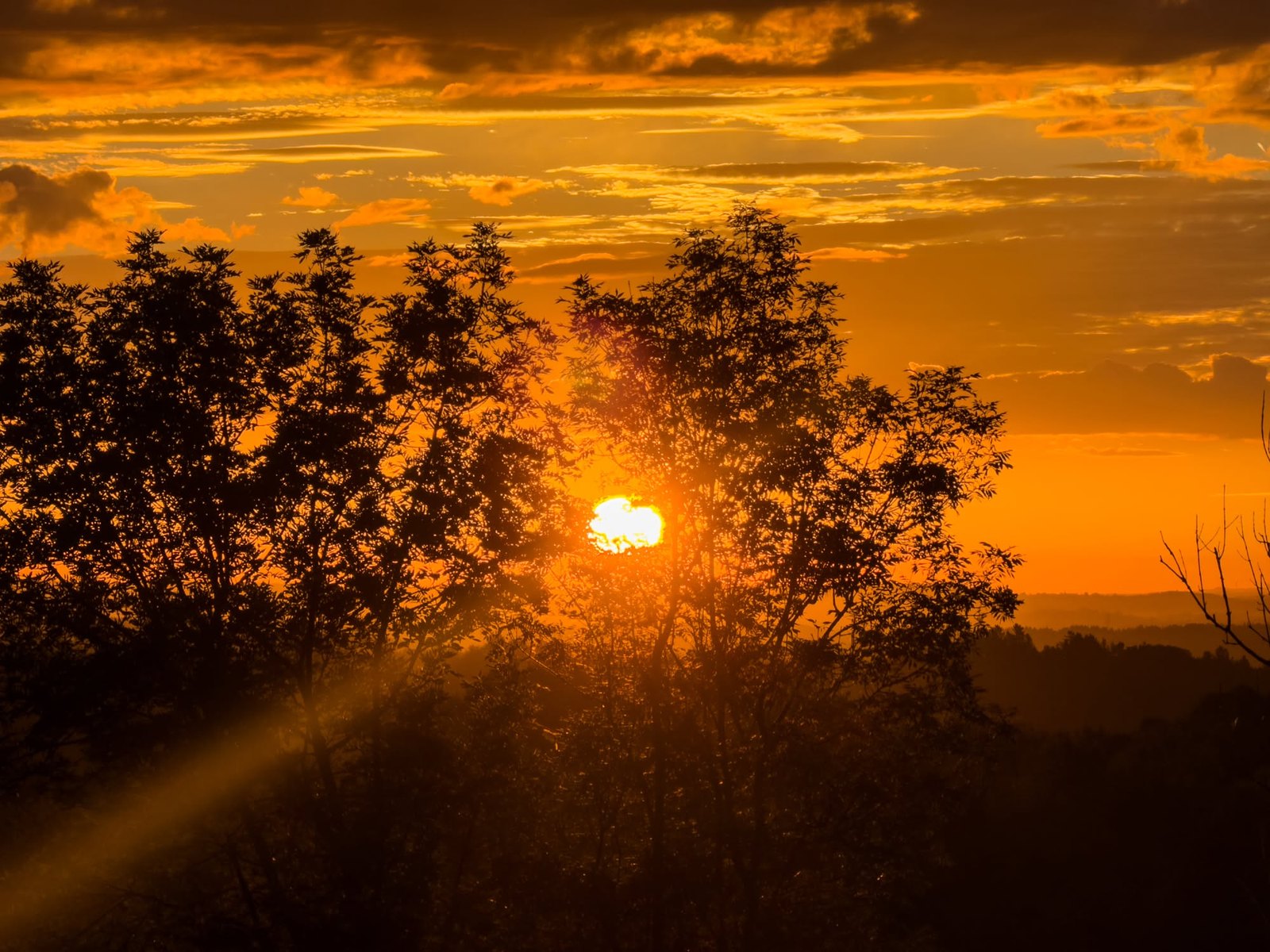 Sonnenaufgang auf dem Weg nach Heufeld