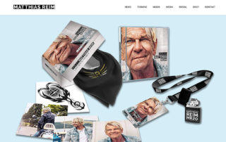 Startseite der neuen Website von Matthias Reim mit Fanartikeln, Fotos und Backstage-Pass