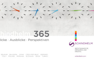 Vorspann „Schindhelm 365 – Einblicke · Ausblicke · Perspektiven“ mit Weltzeituhren – Videopodcast der Kanzlei Schindhelm