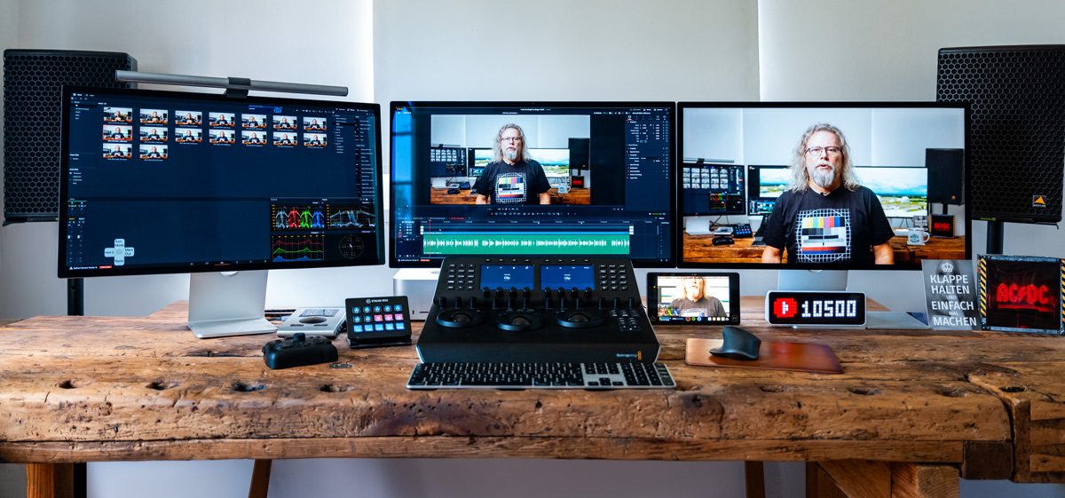 Grading-Arbeitsplatz – DaVinci Resolve mit Blackmagic-Panel