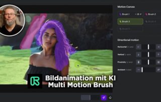 Bildanimation mit KI – Multi Motion Brush | Runway ML Tutorial