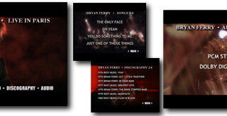 DVD-Screendesign für Bryan Ferry