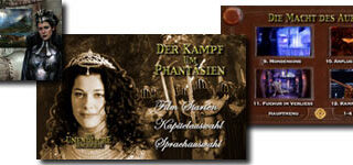 Screendesign für 4 DVDs: „Die unendliche Geschichte“